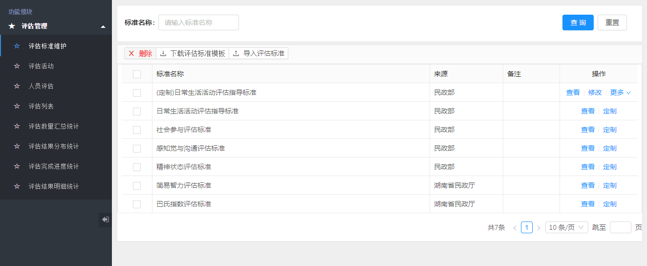頤養在線雲平台—老(lǎo)年(nián)人(rén)能(néng)力評估系統